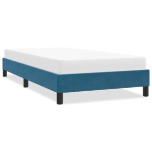 Sengeramme uden madras 90x210 cm fløjl mørkeblå