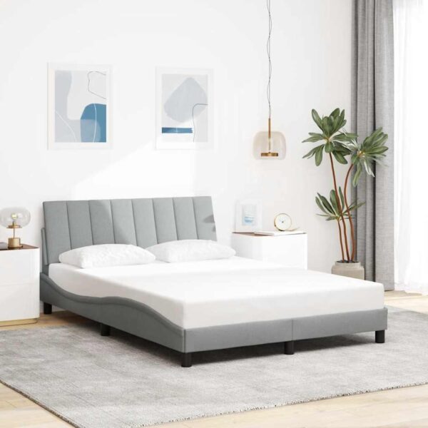 Sengeramme uden madras Hanko 140x200 cm stof lysegrå