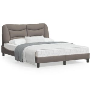 Sengeramme uden madras Hvar 140x200 cm stof gråbrun