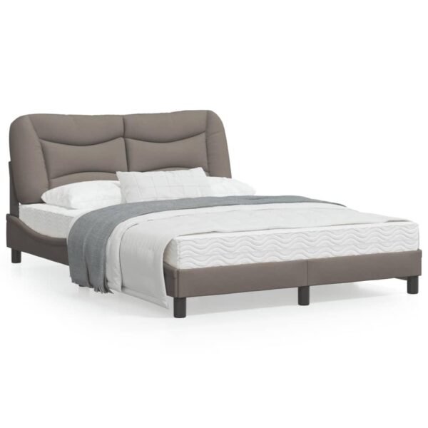 Sengeramme uden madras Hvar 140x200 cm stof gråbrun