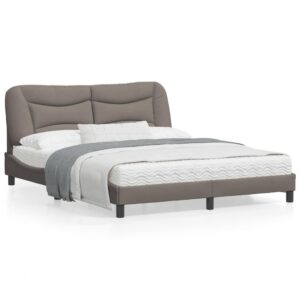 Sengeramme uden madras Hvar 160x200 cm stof gråbrun