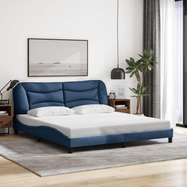 Sengeramme uden madras Hvar 180x200 cm stof blå