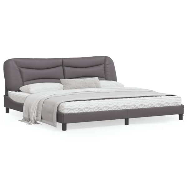 Sengeramme uden madras Hvar 200x200 cm kunstlæder grå