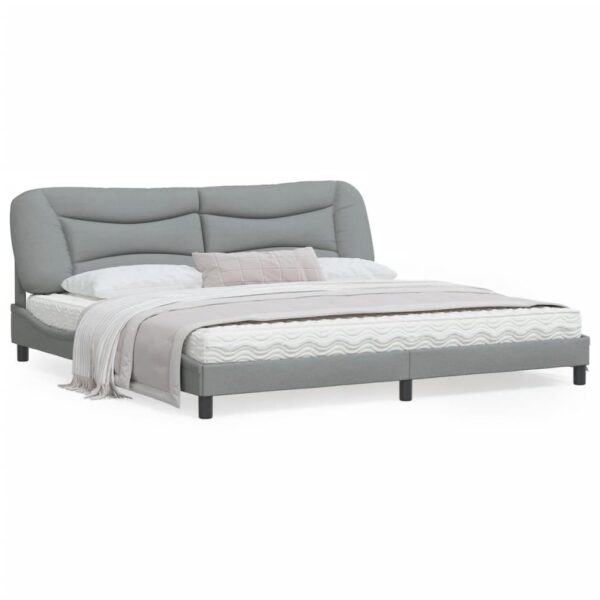 Sengeramme uden madras Hvar 200x200 cm stof lysegrå