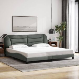 Sengeramme uden madras Hvar 200x200 cm stof mørkegrå