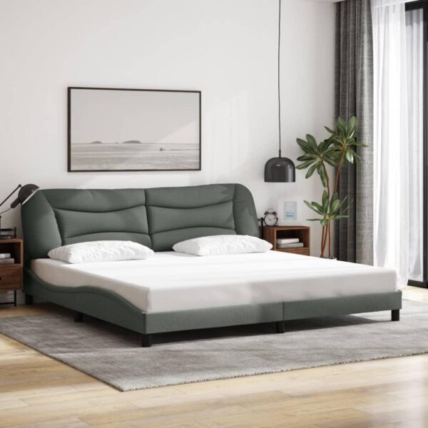 Sengeramme uden madras Hvar 200x200 cm stof mørkegrå