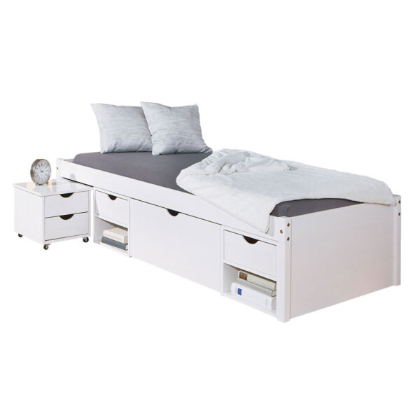 Timm seng 90x200 cm hvid