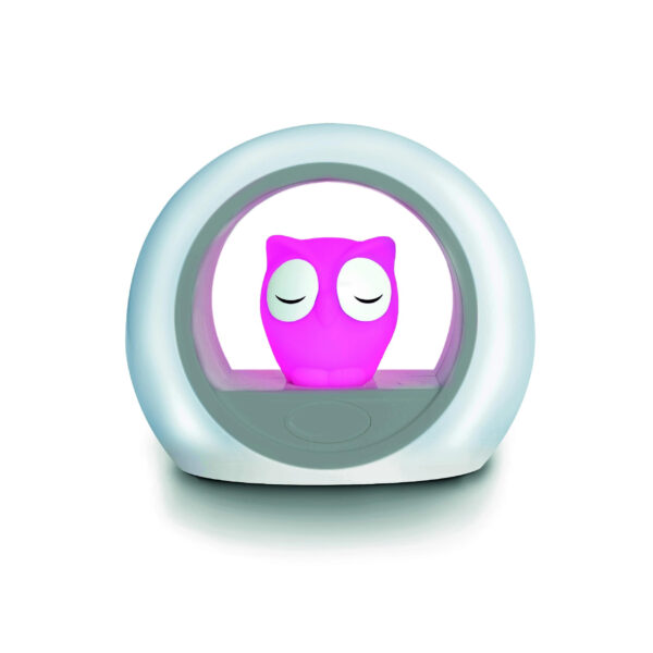 Zazu Lou Natlampe - Lyser ved Lydaktivering, Justerbar Lysstyrke - Pink