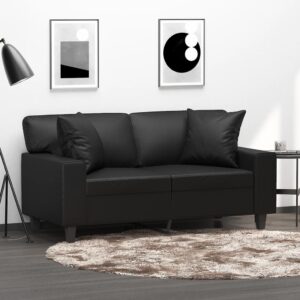 vidaXL pyntepuder 2 stk. 40x40 cm kunstlæder sort