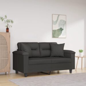 vidaXL pyntepuder 2 stk. 40x40 cm mikrofiberstof mørkegrå