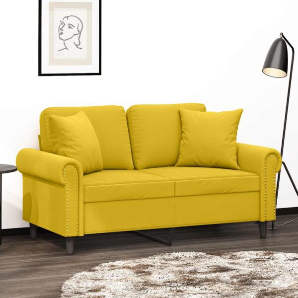 vidaXL pyntepuder 2 stk. 40x40 cm velour gul
