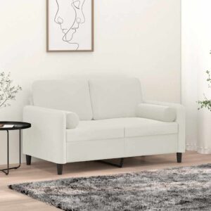 vidaXL pyntepuder 2 stk. Ø15x50 cm velour cremefarvet