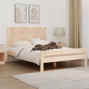 vidaXL sengegavl 140x3x60 cm massivt fyrretræ