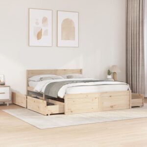 vidaXL sengeramme uden madras 160x200 cm massivt fyrretræ