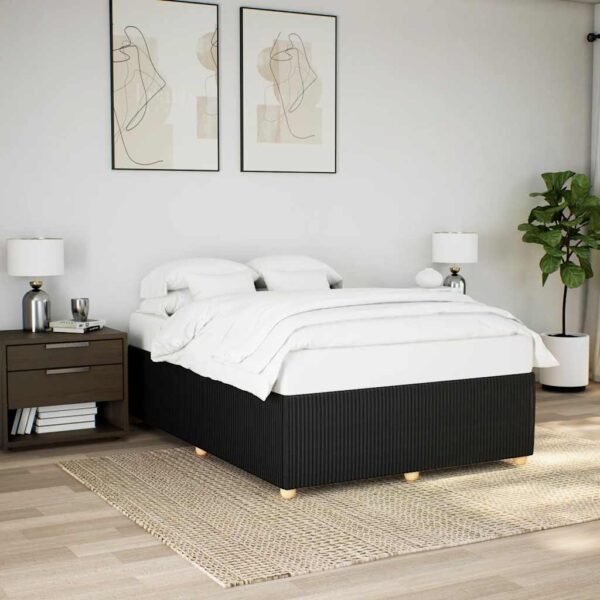 vidaXL sengeramme uden madras 160x200 cm stof sort