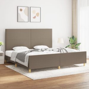 vidaXL sengeramme uden madras 200x200 cm stof gråbrun