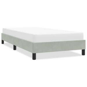 vidaXL sengeramme uden madras 90x210 cm fløjl lysegrå