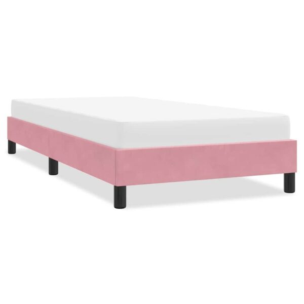 vidaXL sengeramme uden madras 90x210 cm fløjl lyserød