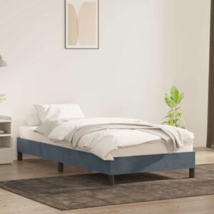 vidaXL sengeramme uden madras 90x210 cm fløjl mørkegrå