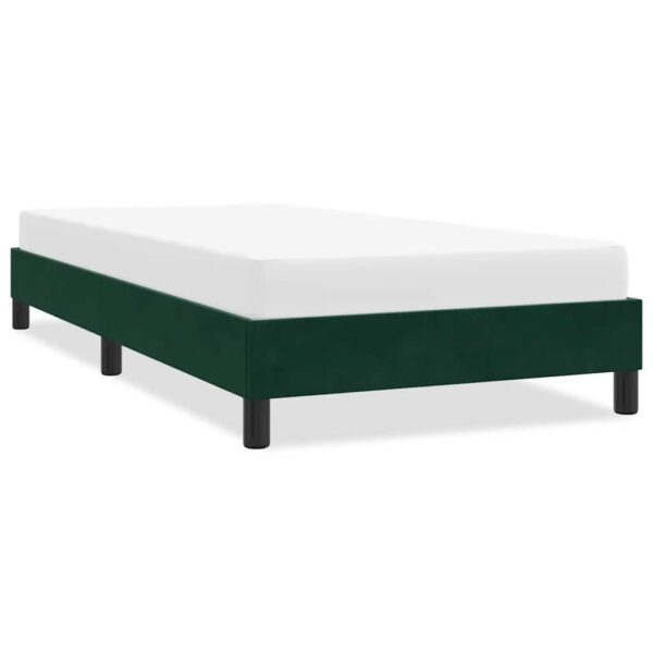 vidaXL sengeramme uden madras 90x210 cm fløjl mørkegrøn