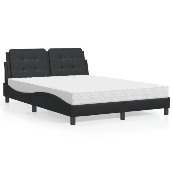 vidaXL sengeramme uden madras Zadar 140x200 cm kunstlæder sort