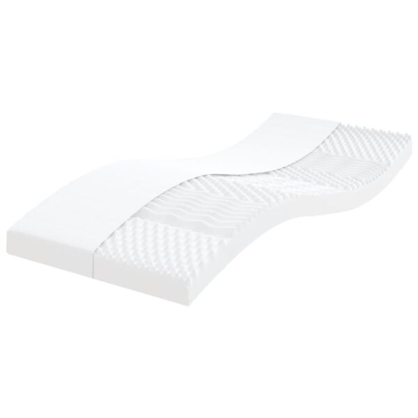 vidaXL skummadras hvid 90x190 cm 7-zoners hårdhed 20 ILD