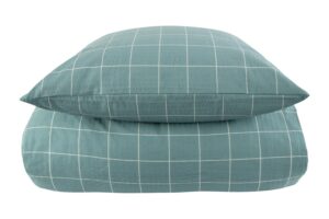 Bæk og bølge sengetøj - Ternet sengetøj - Dusty Green Check - Borg Living sengesæt