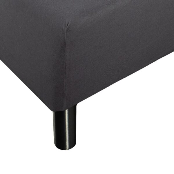 Blødt lagen 90x200 cm - Faconlagen i 100% bomuldssatin - Antracit gråt boxlagen til madras - Borås Cotton Cloud satin lagen