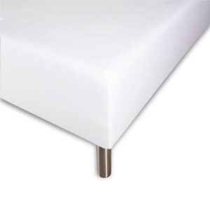 Blødt lagen 90x200 cm - Faconlagen i 100% bomuldssatin - Hvidt boxlagen til madras - Borås Cotton Cloud satin lagen