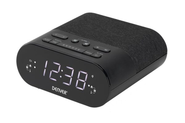 Denver CRQ-107 digitalt vækkeur med FM-radio – sort