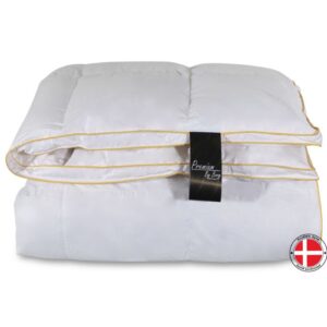 Dobbelt gåsedunsdyne - Varm helårsdyne - 200x220 cm - Premium By Borg - Gulddynen varm