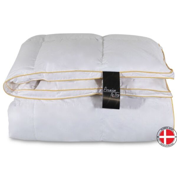 Dobbelt gåsedunsdyne - Varm helårsdyne - 200x220 cm - Premium By Borg - Gulddynen varm