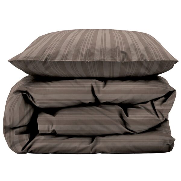 Dobbelt sengetøj 200x220 cm - 100% Damaskvævet bomuldssatin - Södahl Noble - Brun