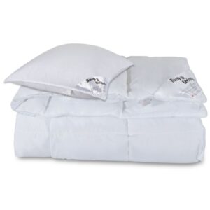 Dyne pude sæt - Helårs fiberdyne 140x200 cm + pude 60x63 cm - Microfiber dyne - Borg Living
