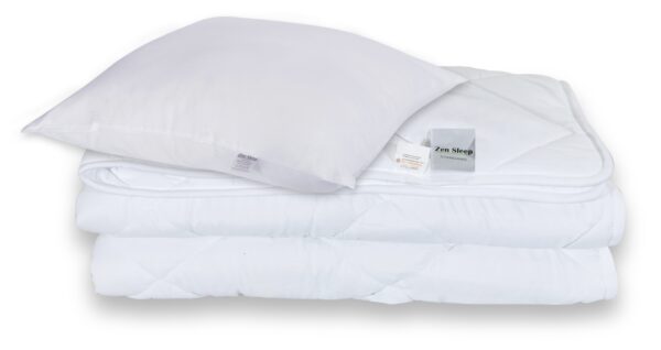 Dyne pude sæt - Helårsdyne + pude 140x200 cm - Fiberdyne - Zen Sleep allergivenlig dyne og pude