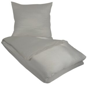 Ensfarvet sengetøj - Gråt sengesæt - 100% silke - Butterfly Silk sengelinned