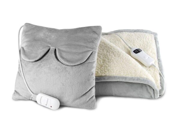 GOTIE GPE-200S elektrisk varmepude - grå fleece, justerbar varme