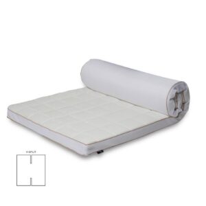 H-split topmadras 180x200 cm 8 cm høj - NASA Memoryskum - Ergonomisk topmadras - Borg Living trykaflastende madras