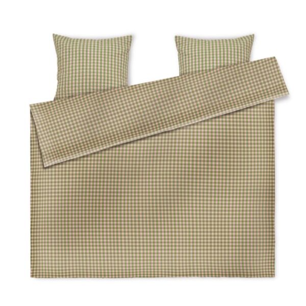 JUNA dobbelt sengetøj 200x220 cm - 100% økologisk bomuld - Bæk&Bølge grøn