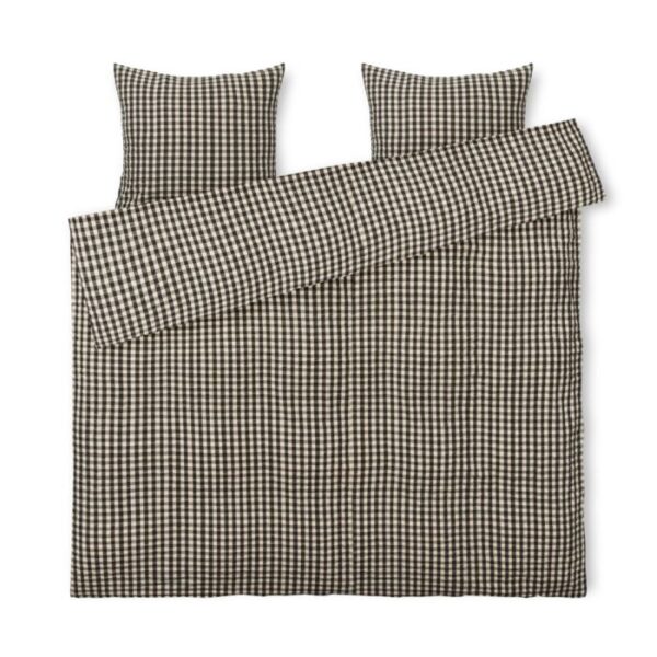 JUNA dobbelt sengetøj 200x220 cm - 100% økologisk bomuld - Bæk&Bølge sort