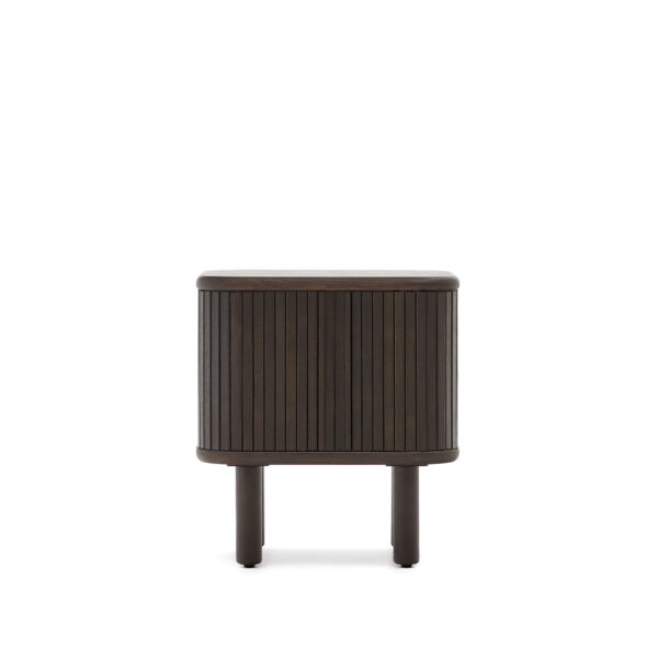 KAVE HOME Mailen sengebord, m. 2 skydelåger - mørk askefinér (50x55)