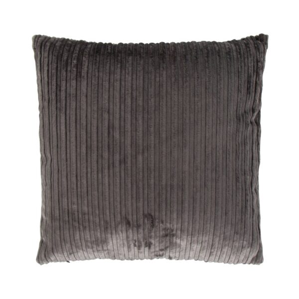 Pyntepude - 45x45 cm - Antracit - Sofapude med fløjls look - Borg Living