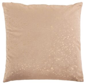Pyntepude - 45x45 cm - Beige farvet med guld print - Sofapude med blødt velour look - Borg living