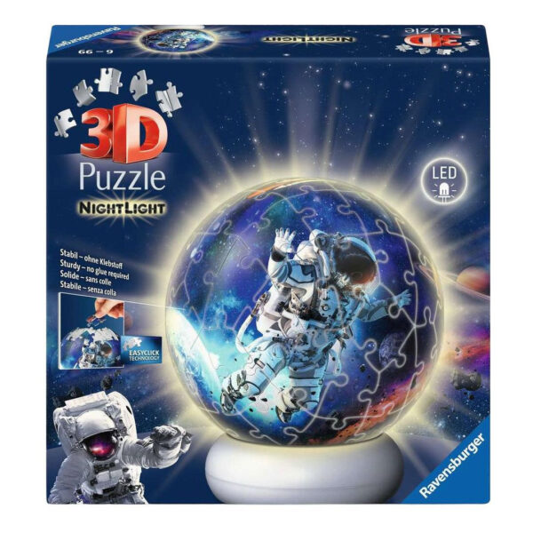 Ravensburger 3D Natlampe Puslespil - 72 Brikker - Astronauts in Space