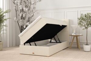 SÖVNN Freya Boxseng Med Opbevaring - 80x200 - Lys beige