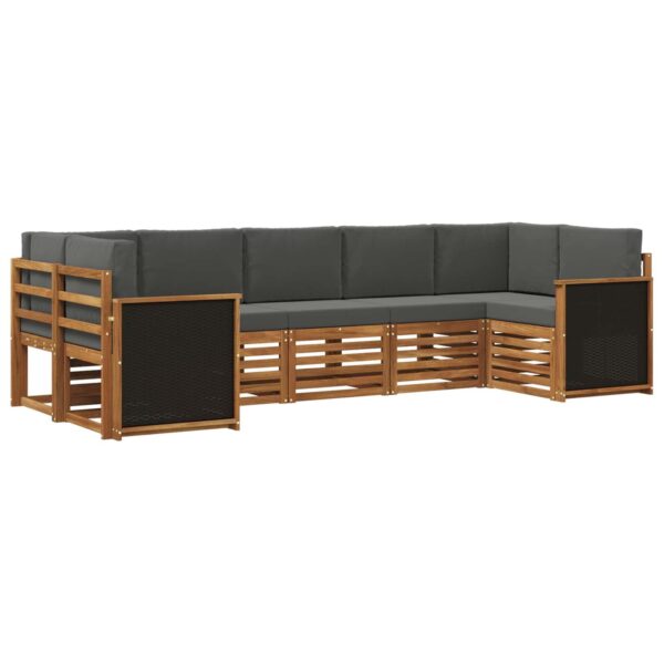 Sektionalsofa sæt med pude 6 stk Naturlig og Antracit