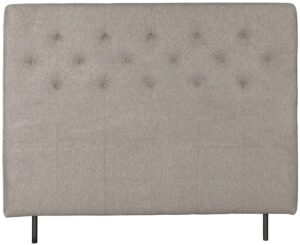 Sengegavl 140x150 cm - Sandfarvet hovedgærde med knapper - Nordstrand Home