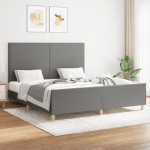 Sengeramme uden madras 160x200 cm stof mørkegrå