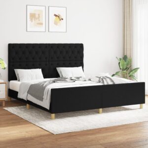 Sengeramme uden madras 160x200 cm stof sort