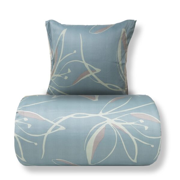 Sengetøj - 100% bomuldssatin - Iris - Grønt blomster print